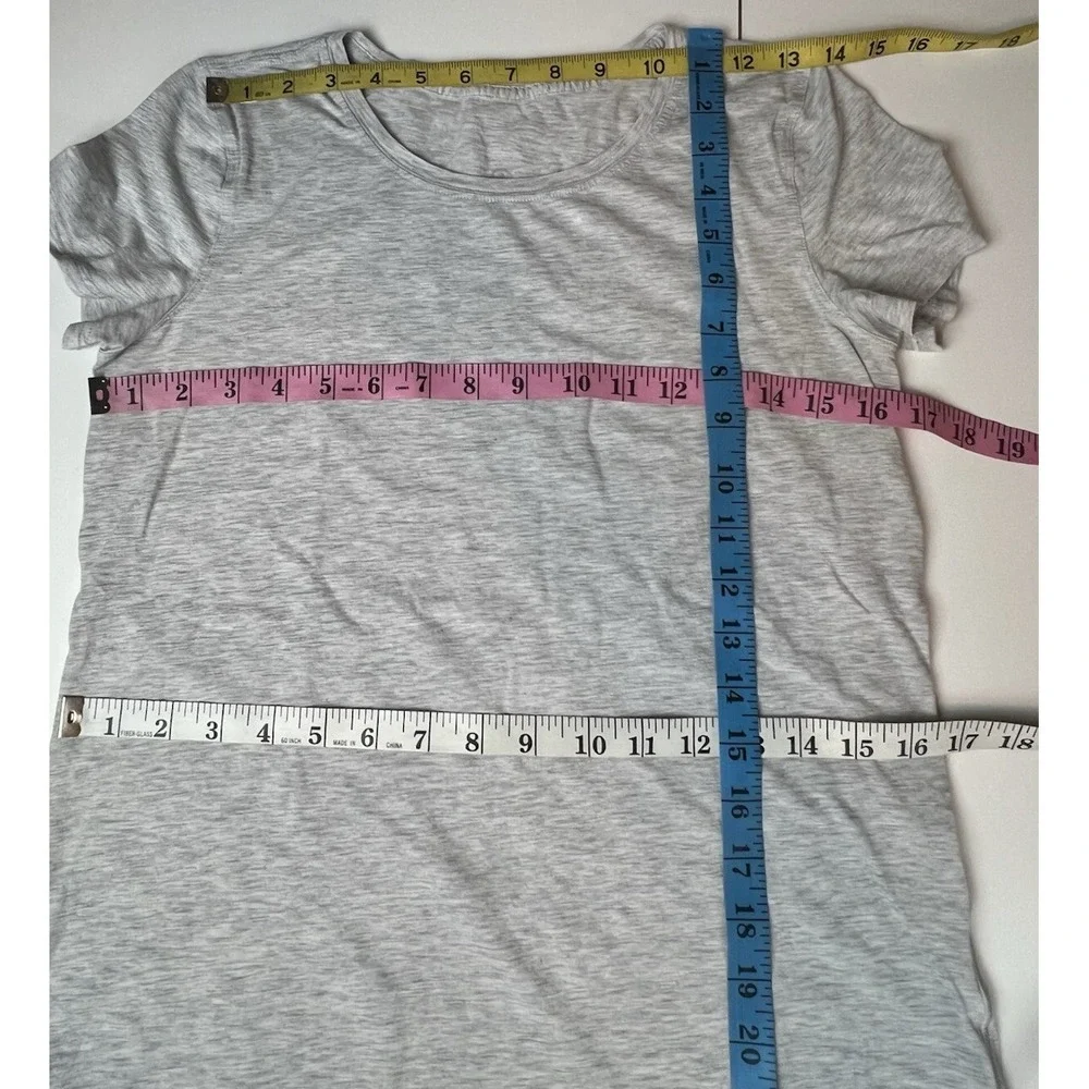 Lululemon Love Curved-Hem Crewneck T-Shirt Women's Heathered Gray 33